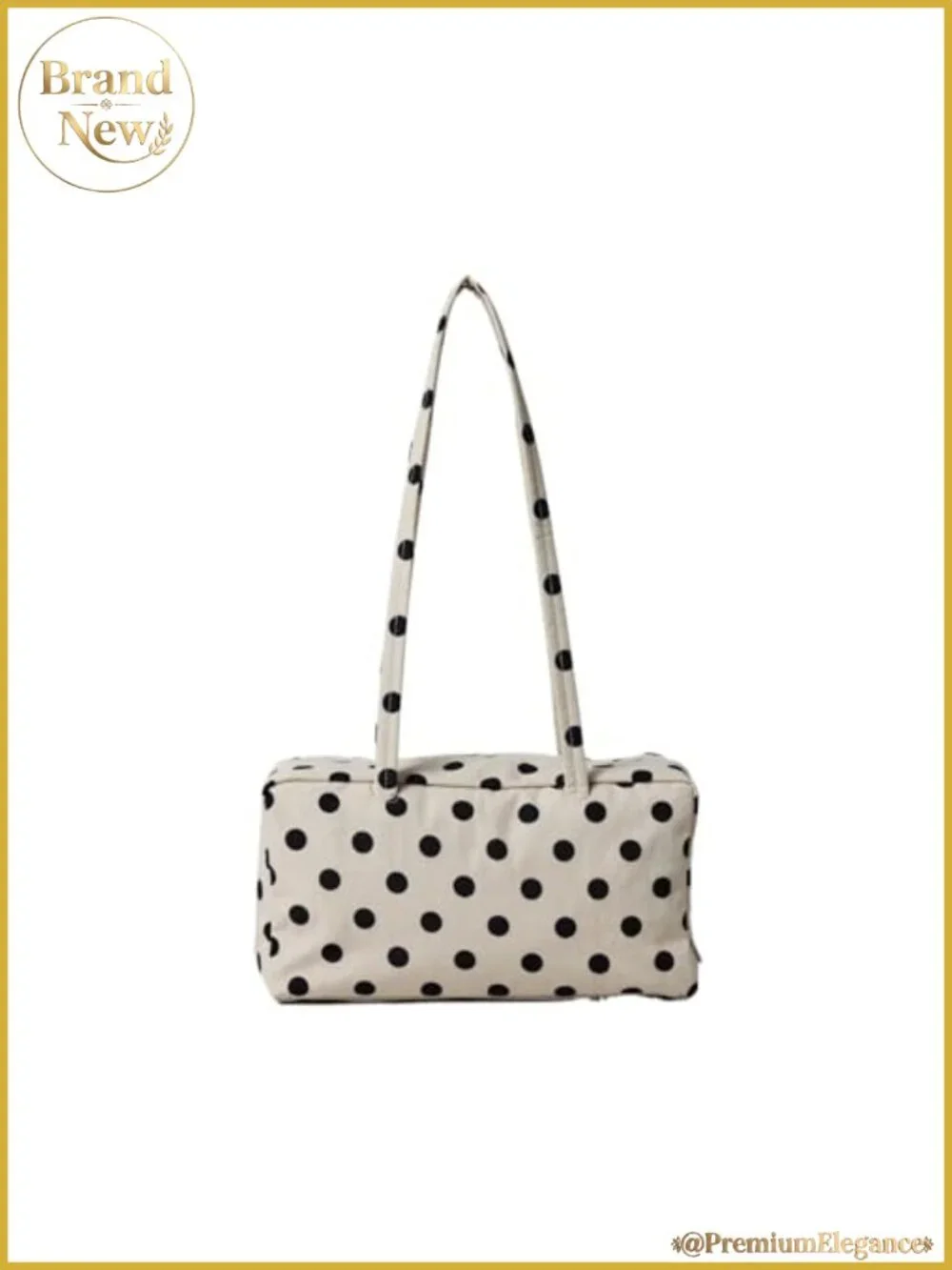 Y2K Polka Dot Bowler Bag Women Nylon Purse Hobo Vintage Twee Aesthetic